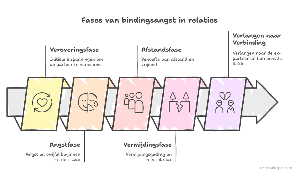 Fases van bindingsangst in relaties